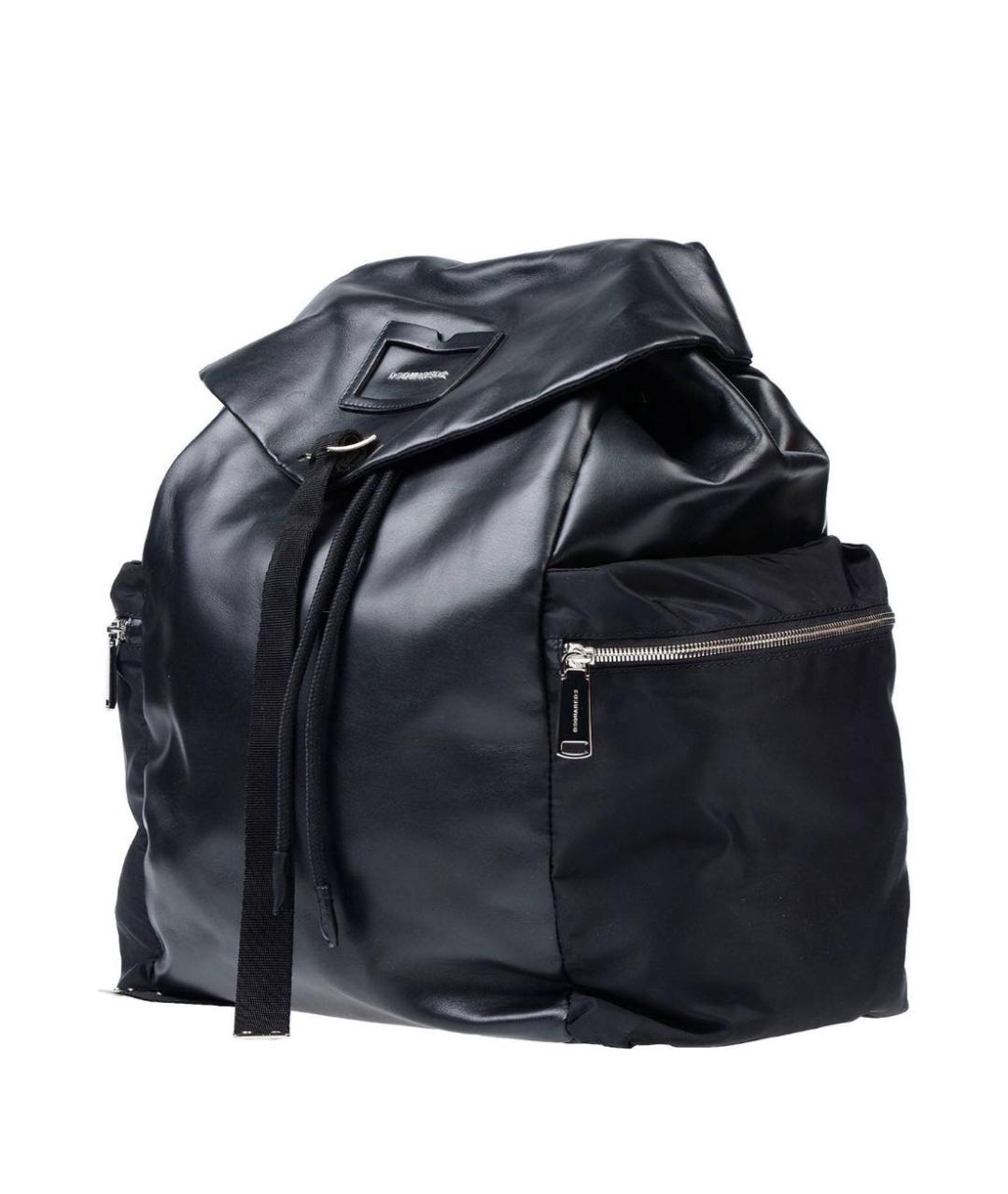DSQUARED2 Черный кожаный рюкзак, фото 1
