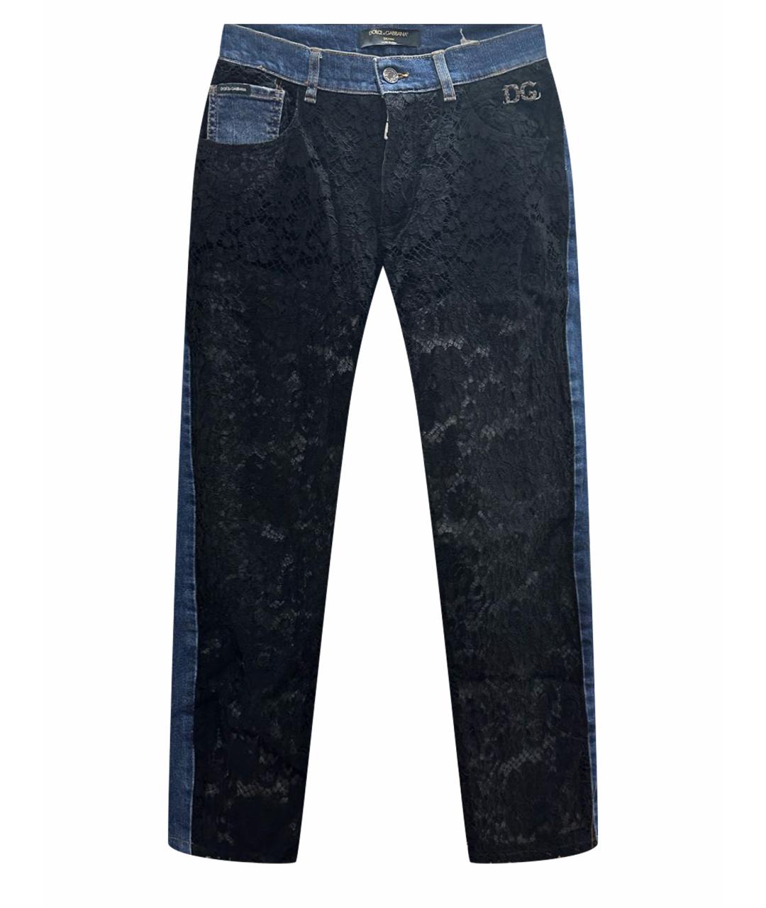 DOLCE&GABBANA Темно-синие прямые джинсы, фото 1