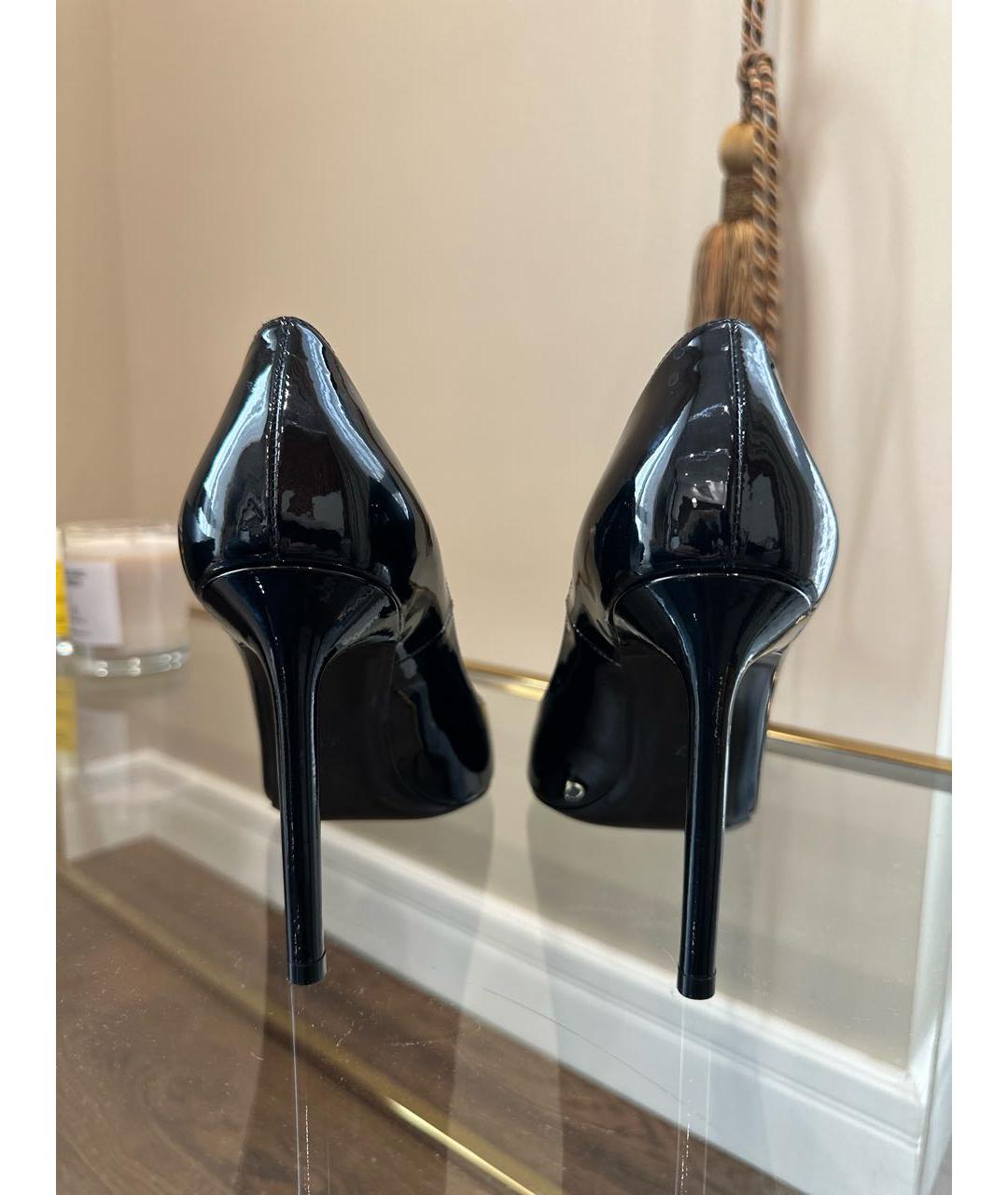 SAINT LAURENT Черные туфли из лакированной кожи, фото 4