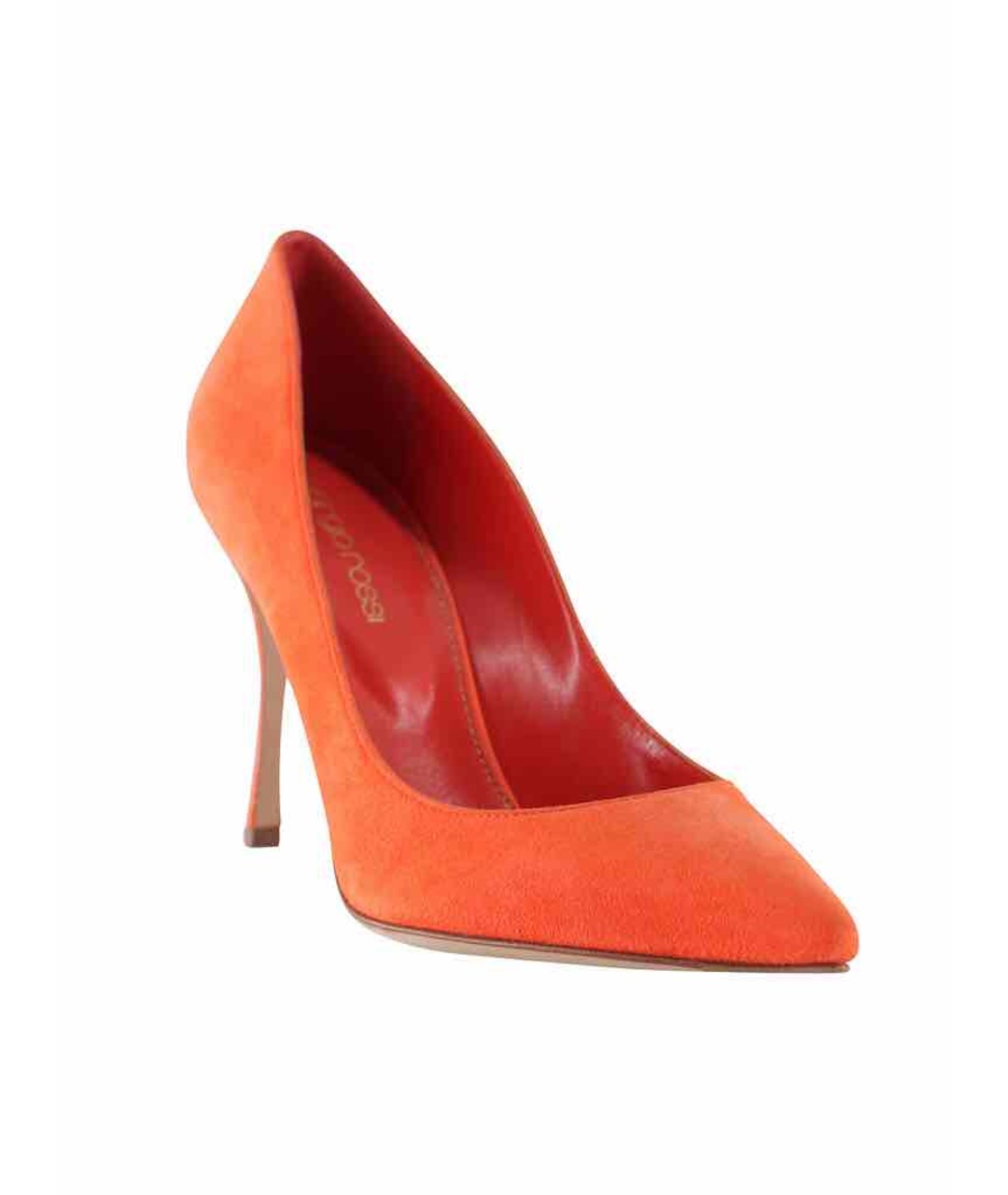 SERGIO ROSSI Оранжевое замшевые туфли, фото 2