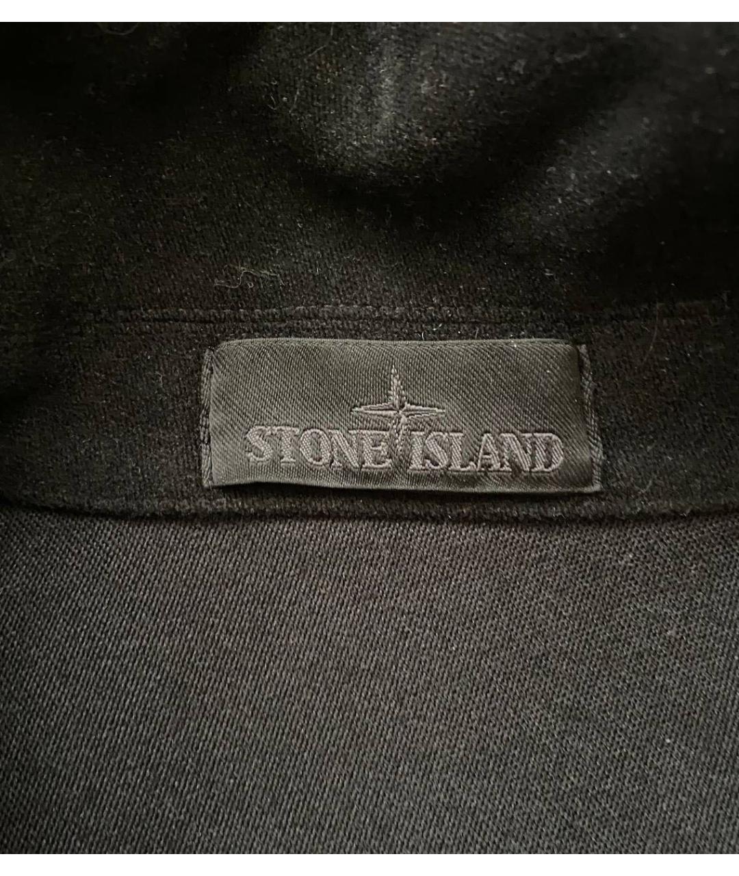 STONE ISLAND Черная хлопковая куртка, фото 4