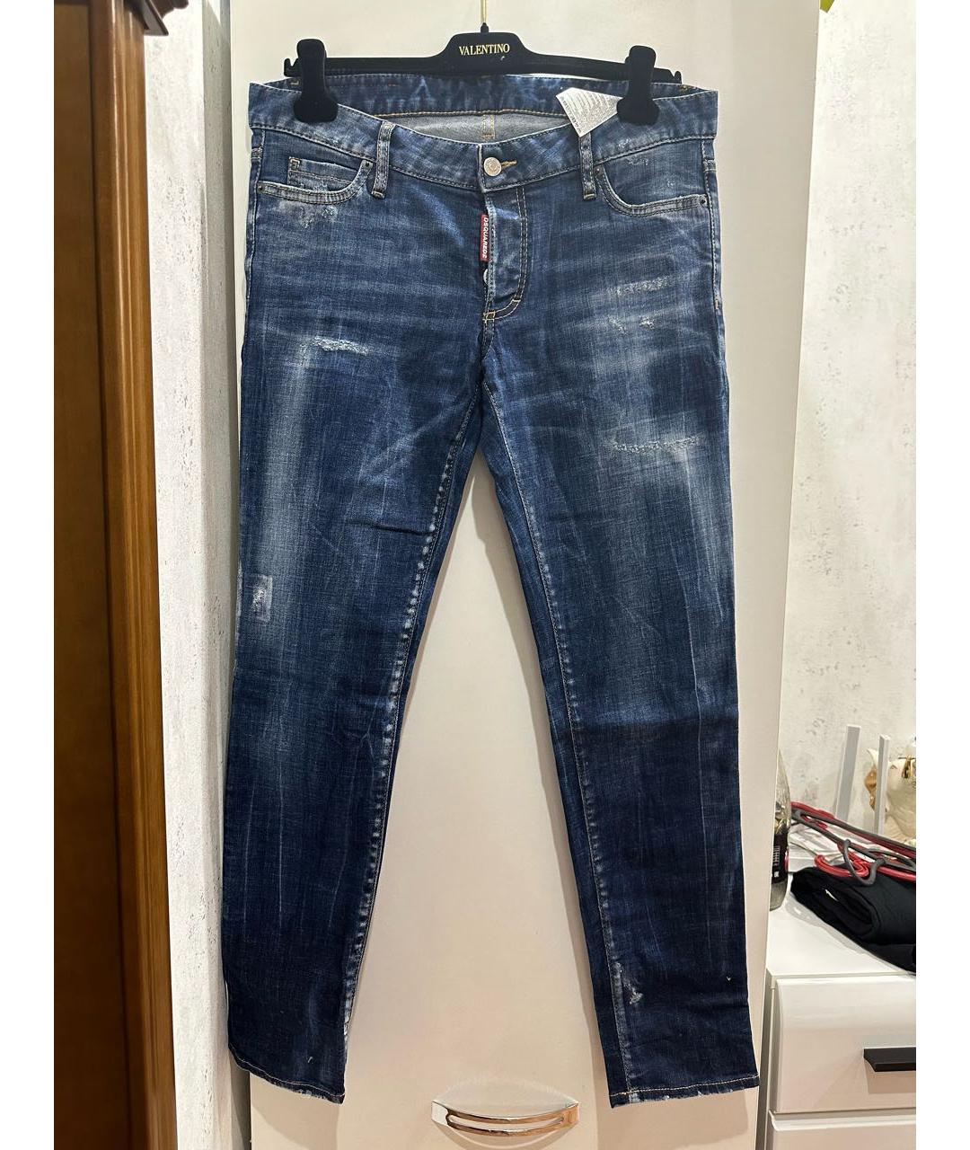 DSQUARED2 Темно-синие прямые джинсы, фото 5