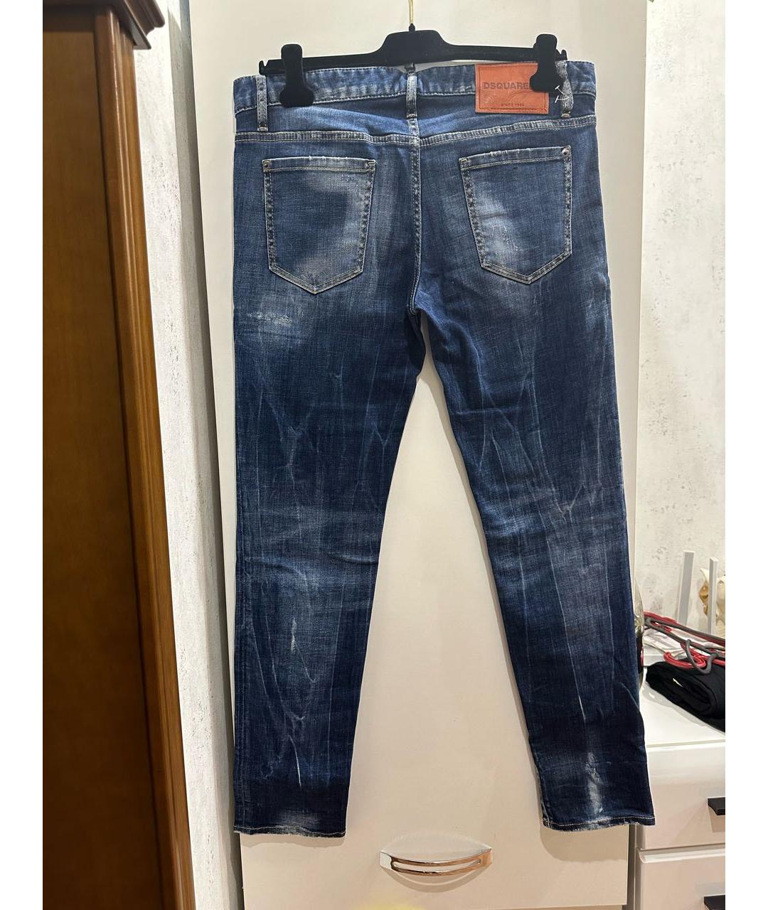DSQUARED2 Темно-синие прямые джинсы, фото 2