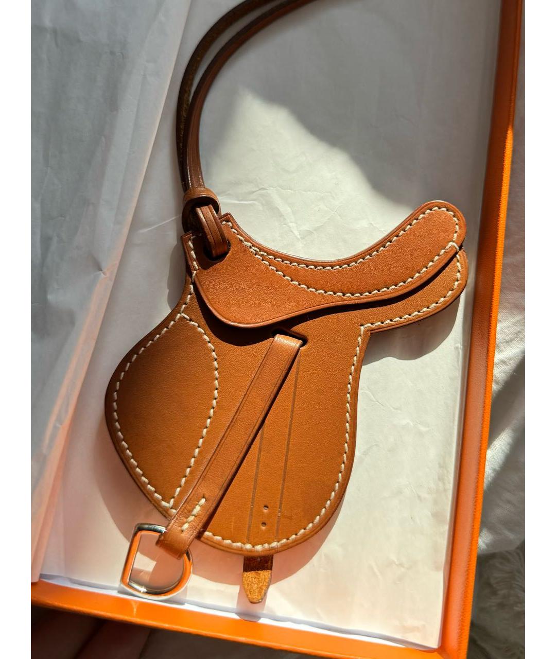 HERMES PRE-OWNED Коричневый брелок, фото 3