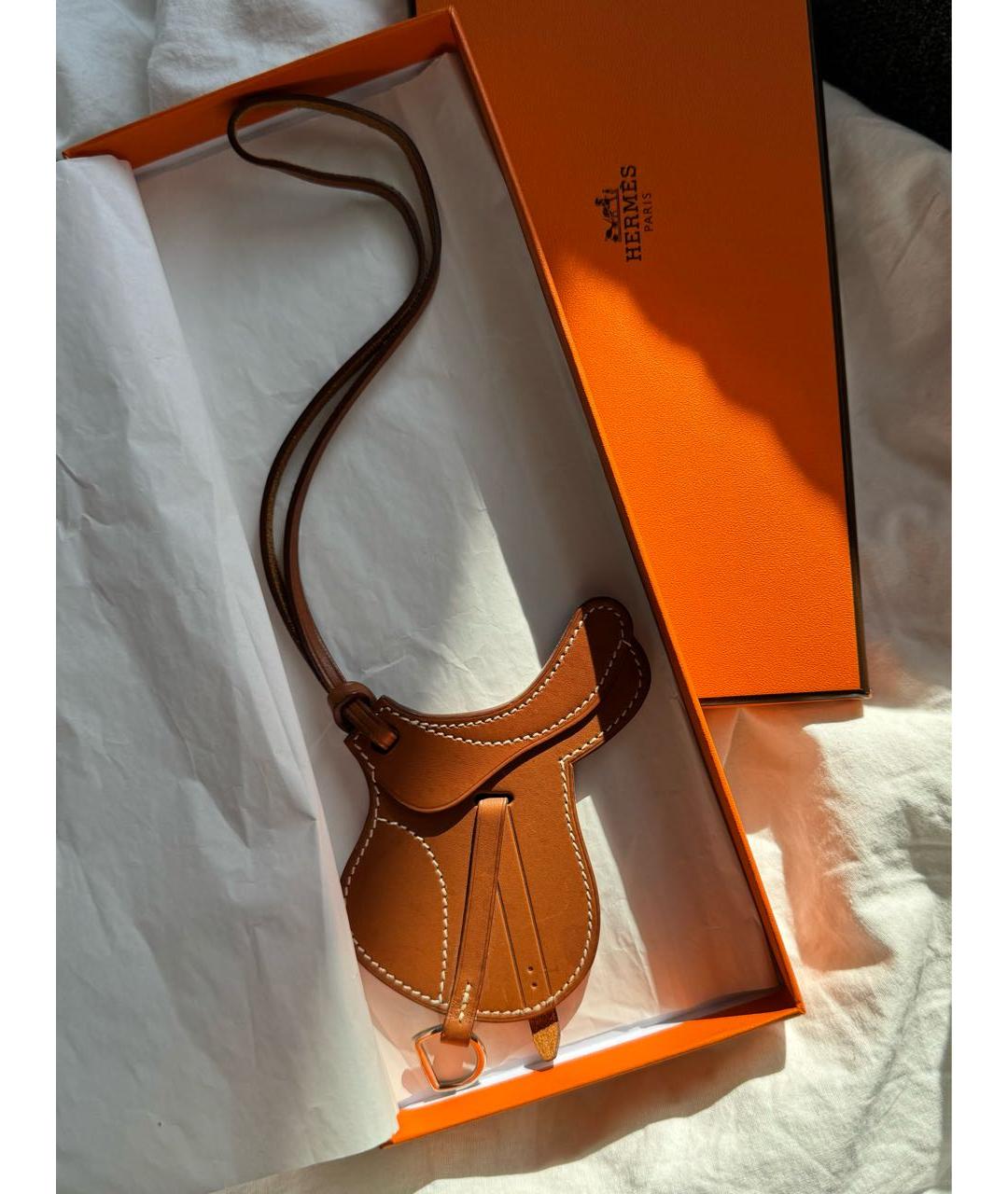 HERMES PRE-OWNED Коричневый брелок, фото 5