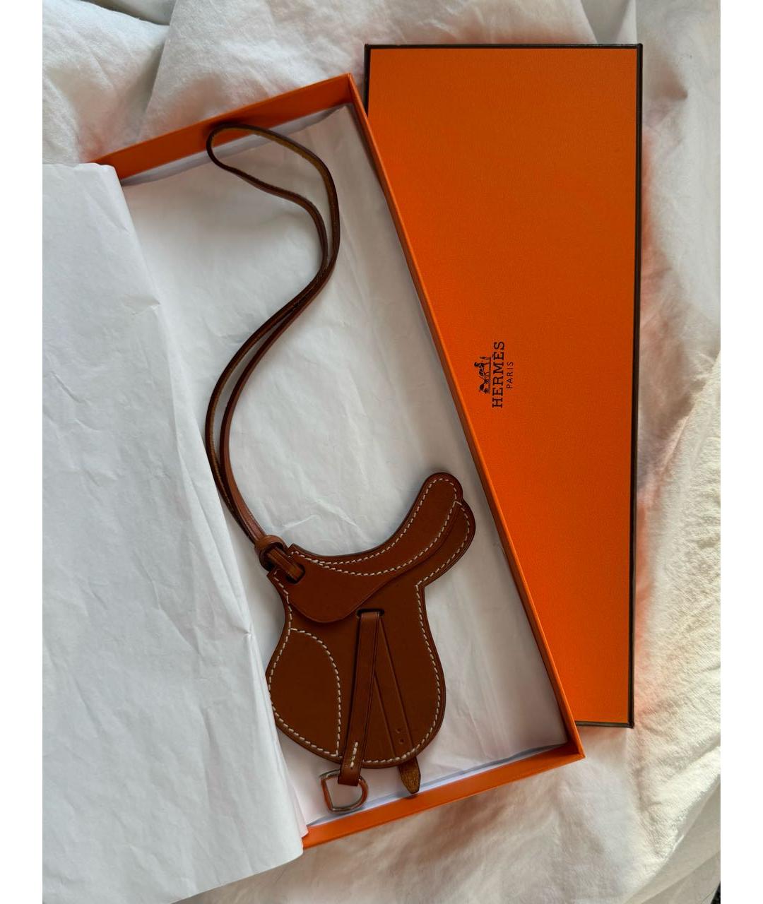 HERMES PRE-OWNED Коричневый брелок, фото 2