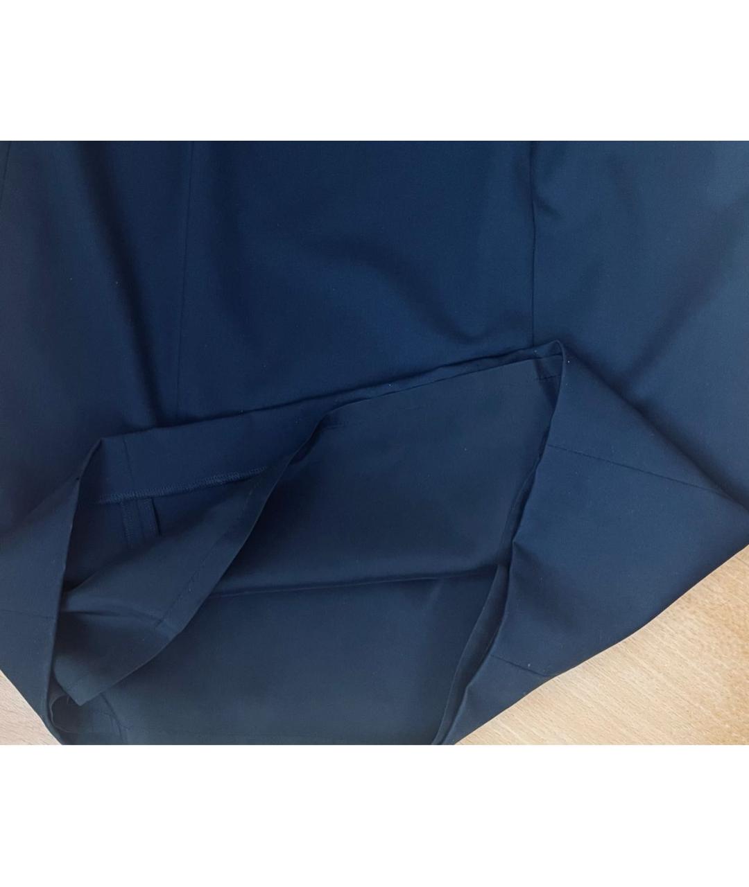 GUCCI Темно-синее шерстяное коктейльное платье, фото 5