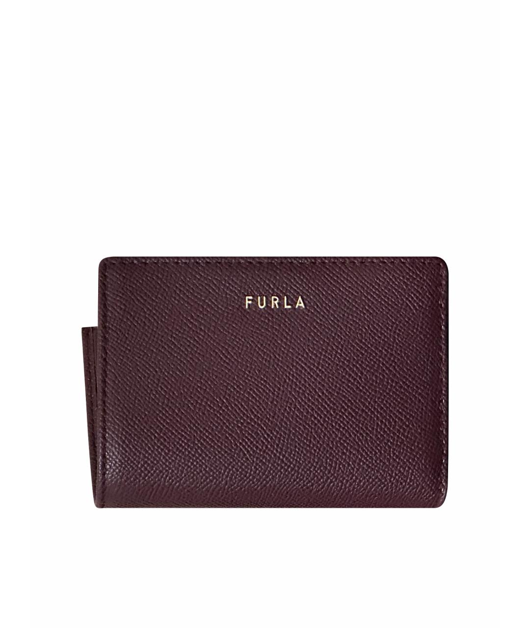 FURLA Бордовый кожаный кошелек, фото 1