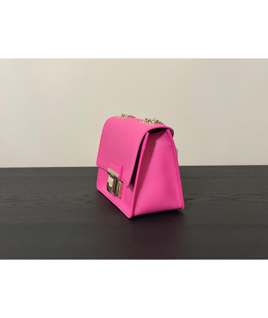 FURLA Розовая кожаная сумка через плечо, фото 2