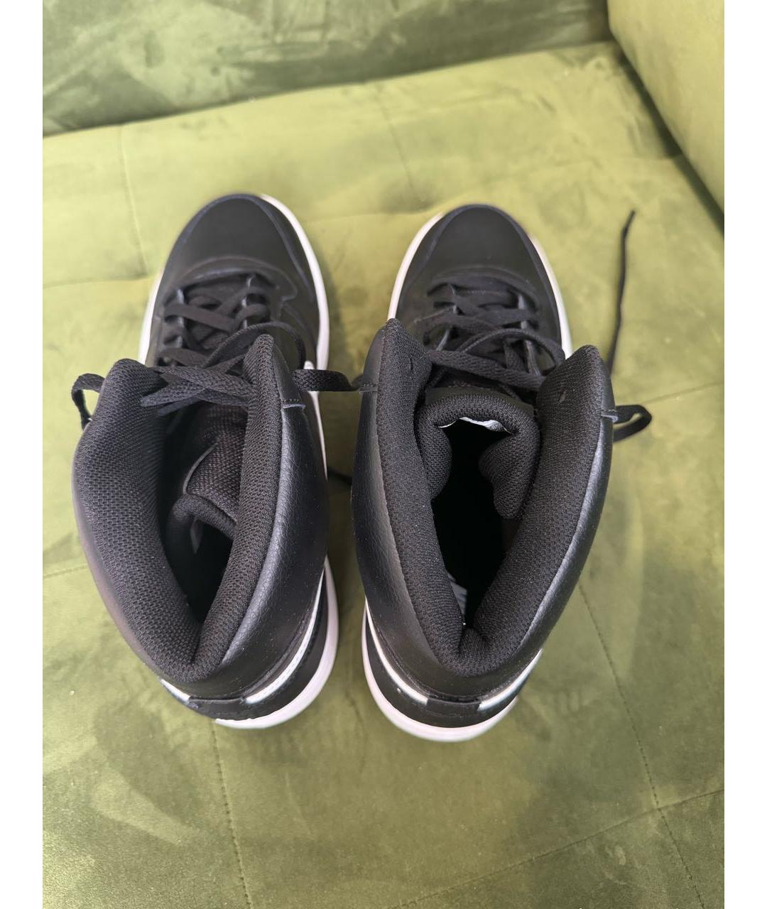 NIKE Черные кроссовки из искусственной кожи, фото 3