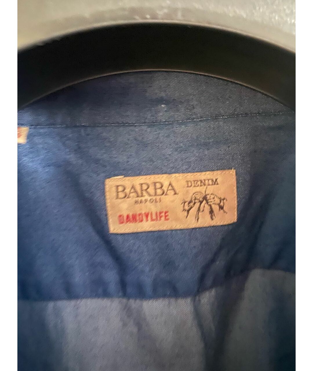 BARBA Голубая хлопковая классическая рубашка, фото 3