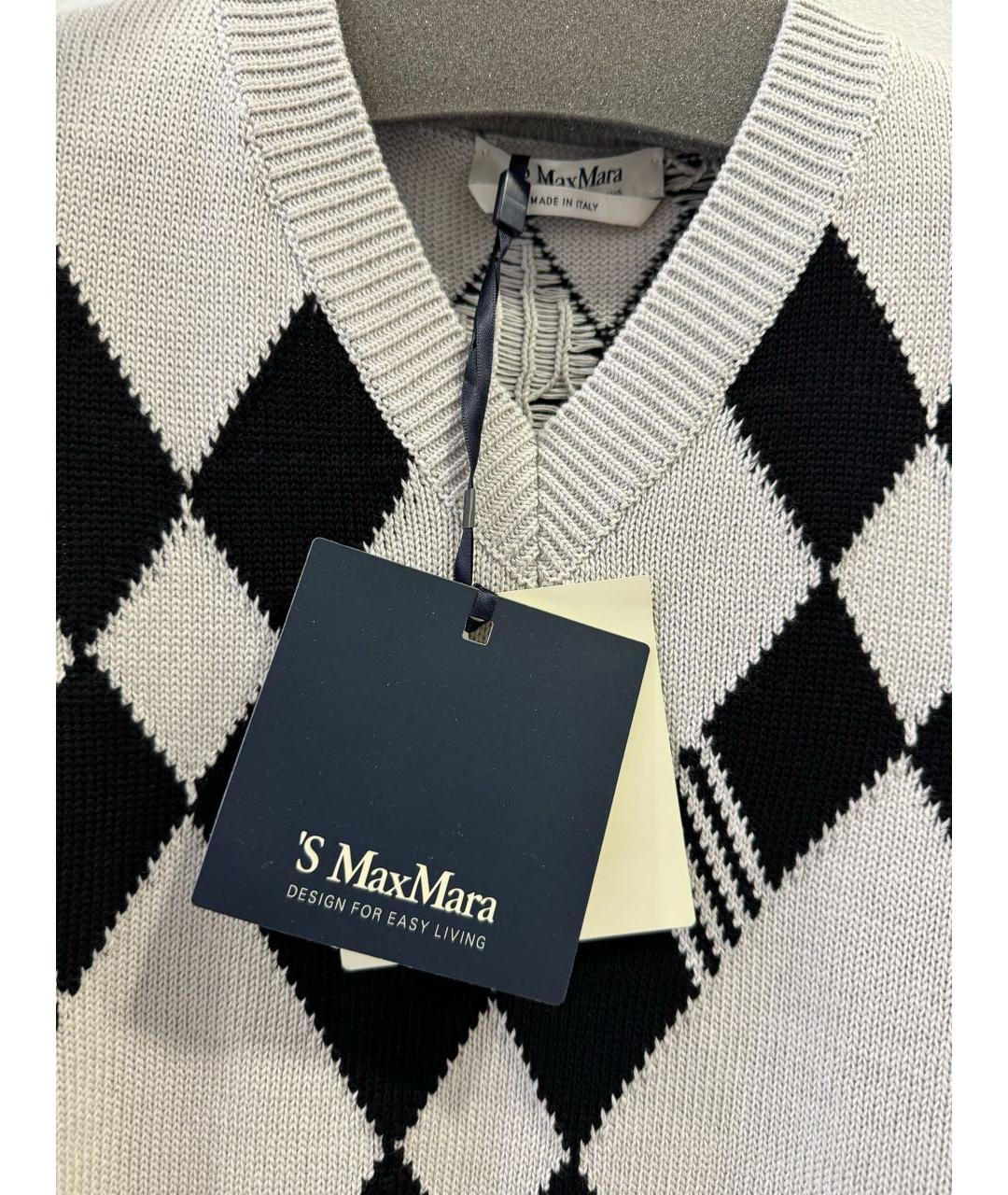 'S MAX MARA Серая хлопковая жилетка, фото 4