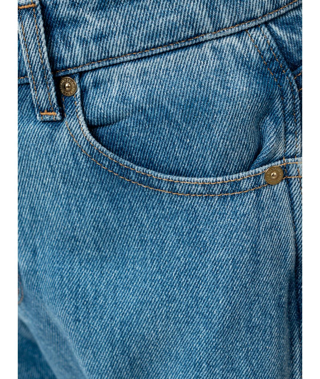 7 FOR ALL MANKIND Голубые прямые джинсы, фото 3