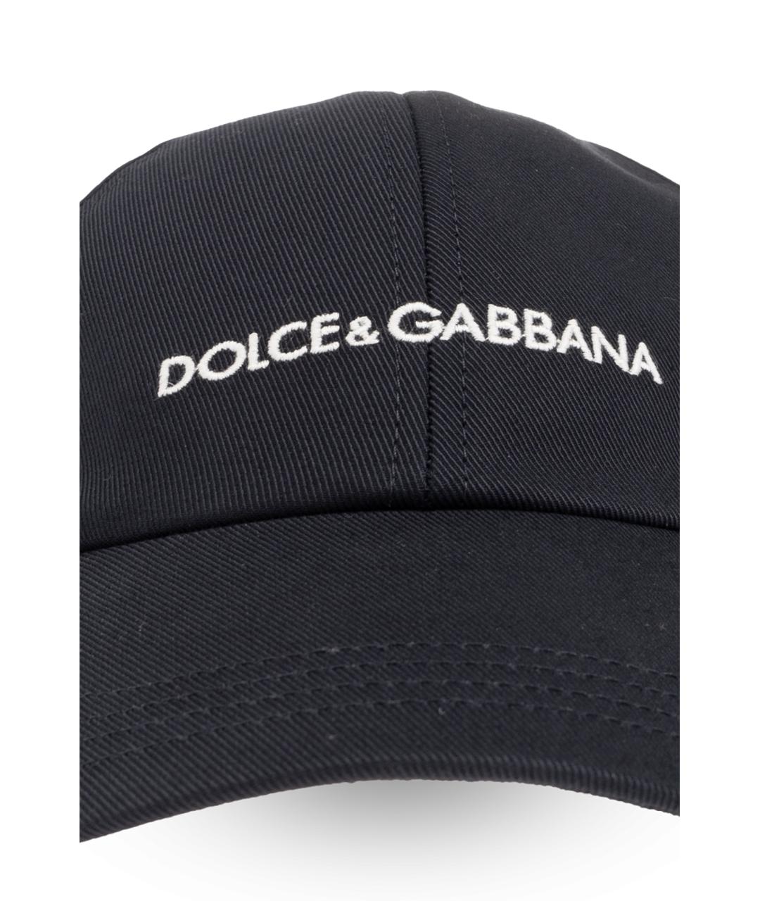DOLCE&GABBANA Темно-синяя хлопковая кепка/бейсболка, фото 3