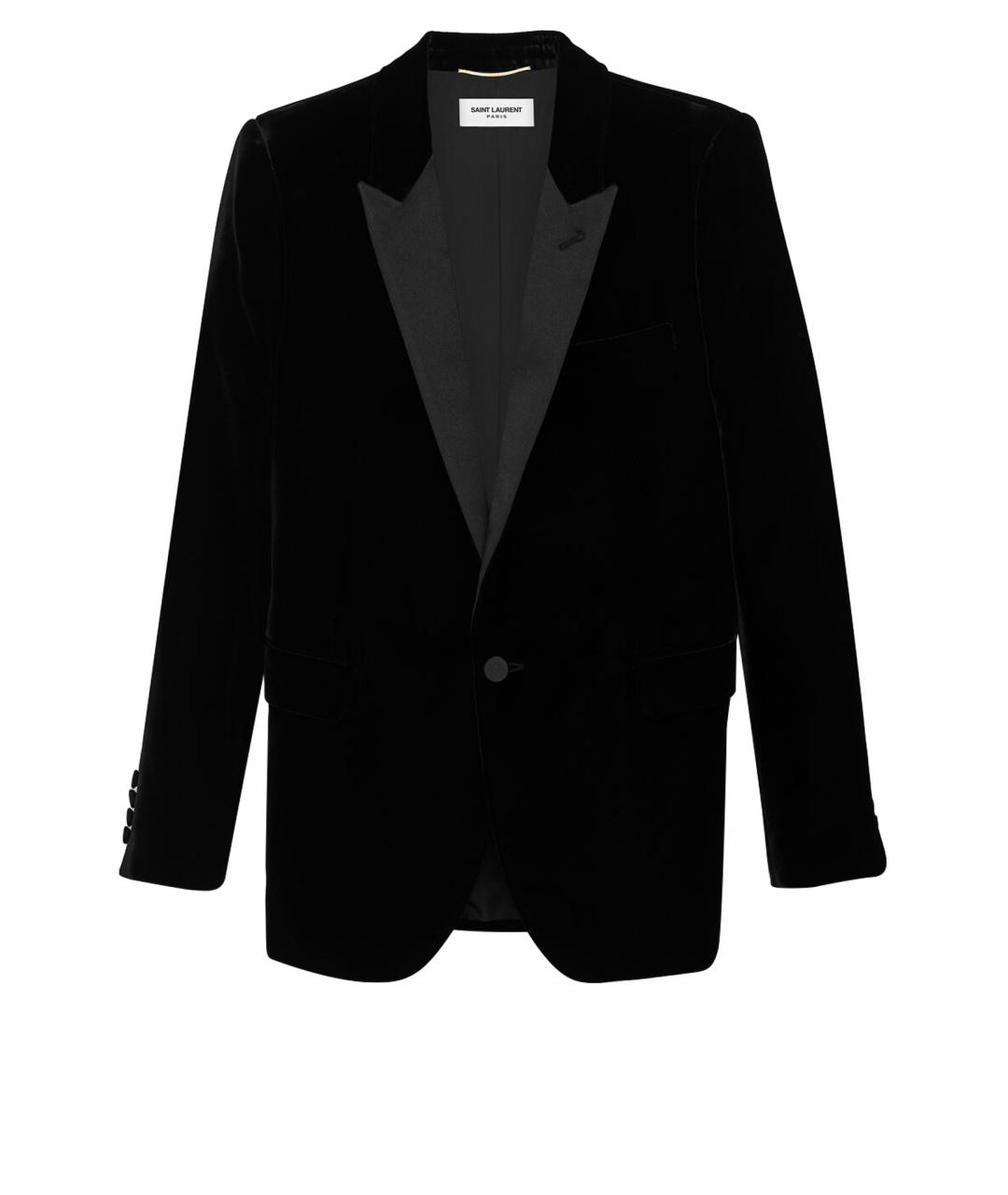 SAINT LAURENT Черный вискозный жакет/пиджак, фото 1