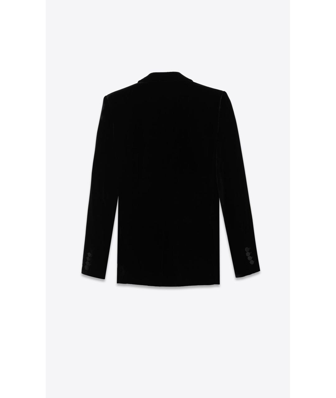 SAINT LAURENT Черный вискозный жакет/пиджак, фото 2