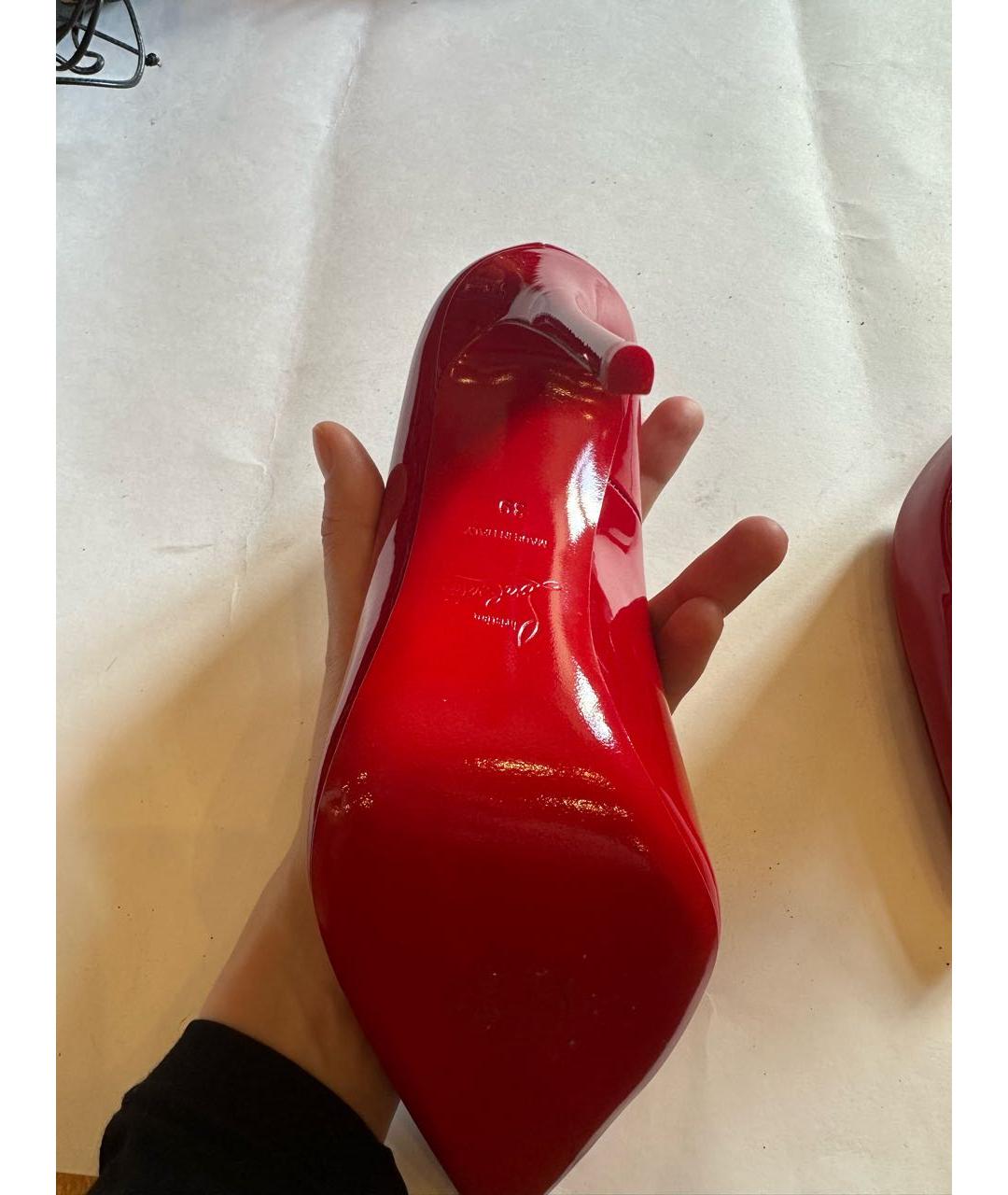 CHRISTIAN LOUBOUTIN Красные туфли из лакированной кожи, фото 2