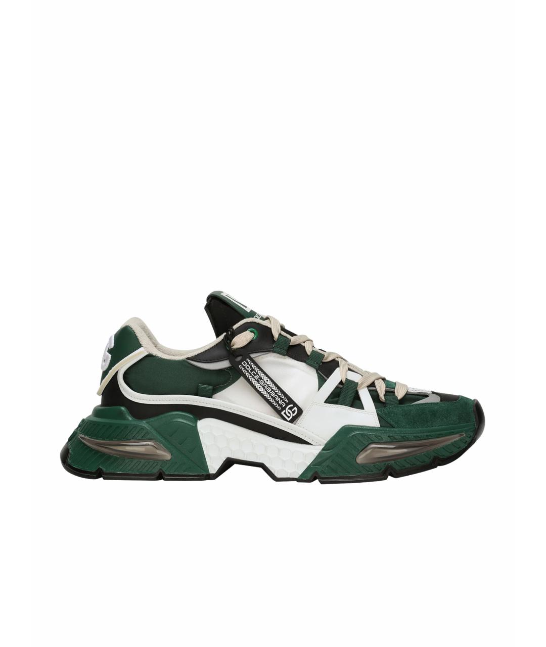 DOLCE&GABBANA Зеленые синтетические низкие кроссовки / кеды, фото 1