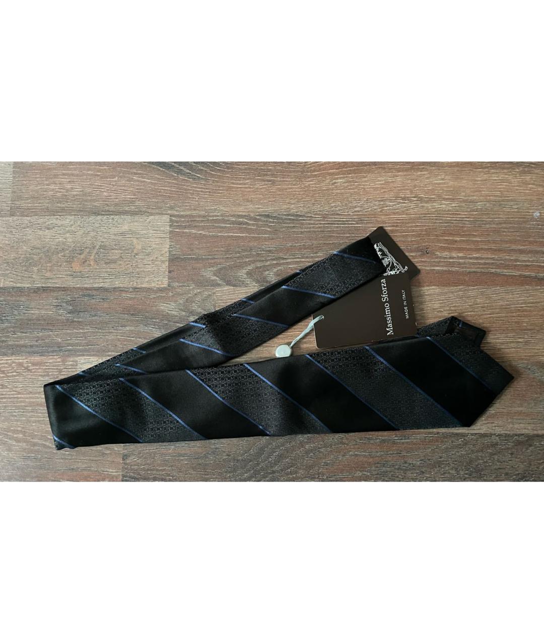 MASSIMO SFORZA Черный тканевый галстук, фото 2