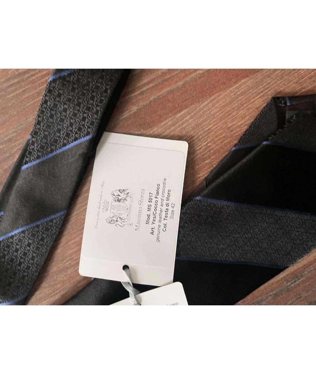MASSIMO SFORZA Черный тканевый галстук, фото 4