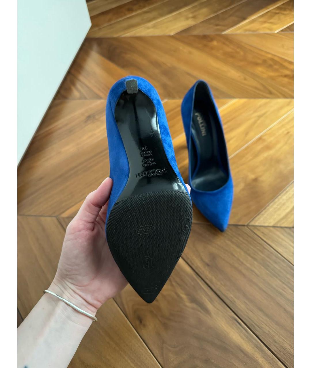 POLLINI Синие замшевые туфли, фото 4