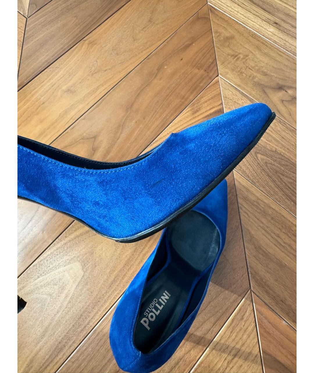 POLLINI Синие замшевые туфли, фото 6