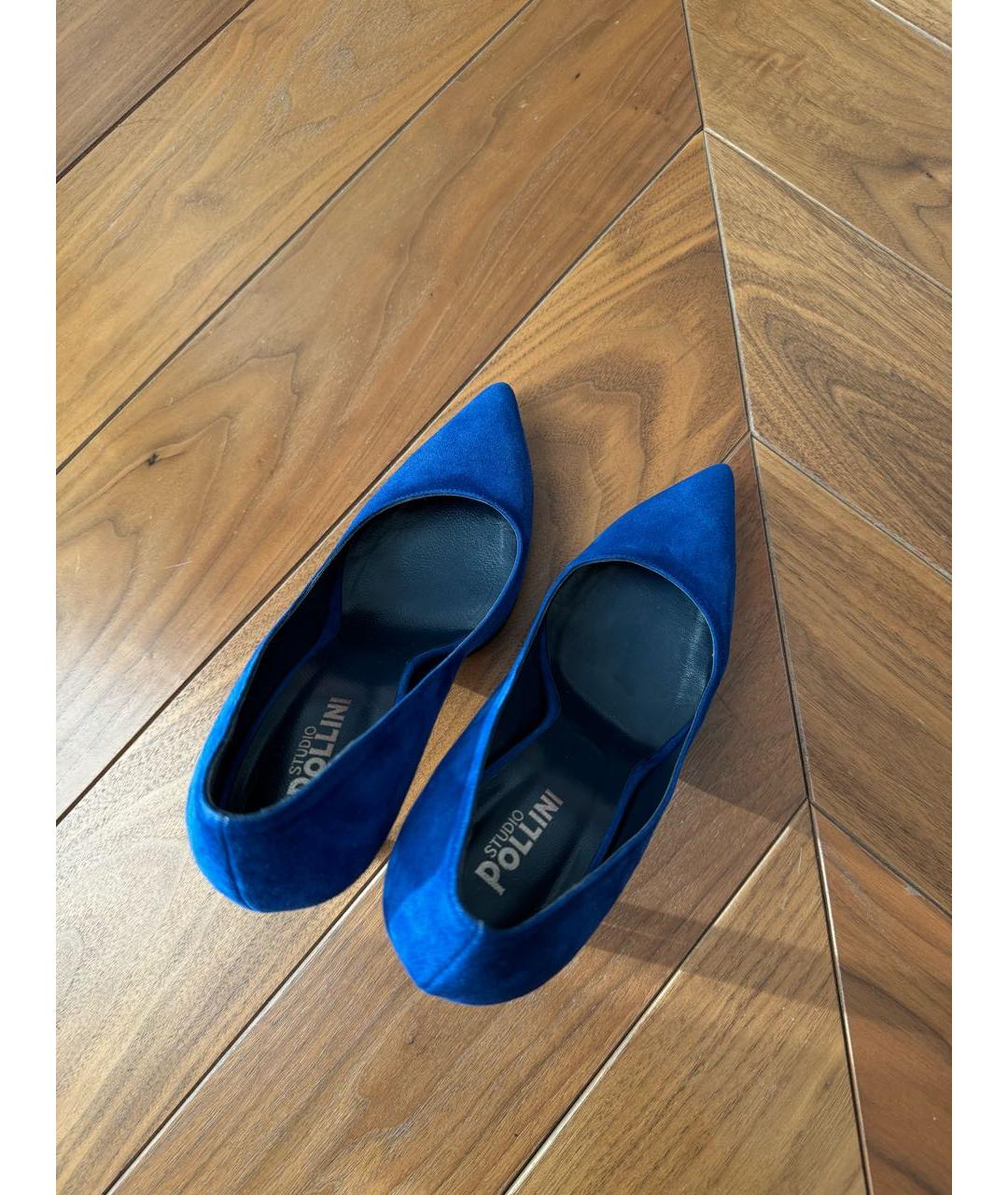 POLLINI Синие замшевые туфли, фото 3