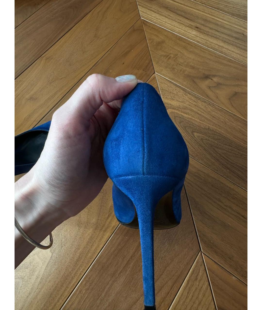 POLLINI Синие замшевые туфли, фото 7
