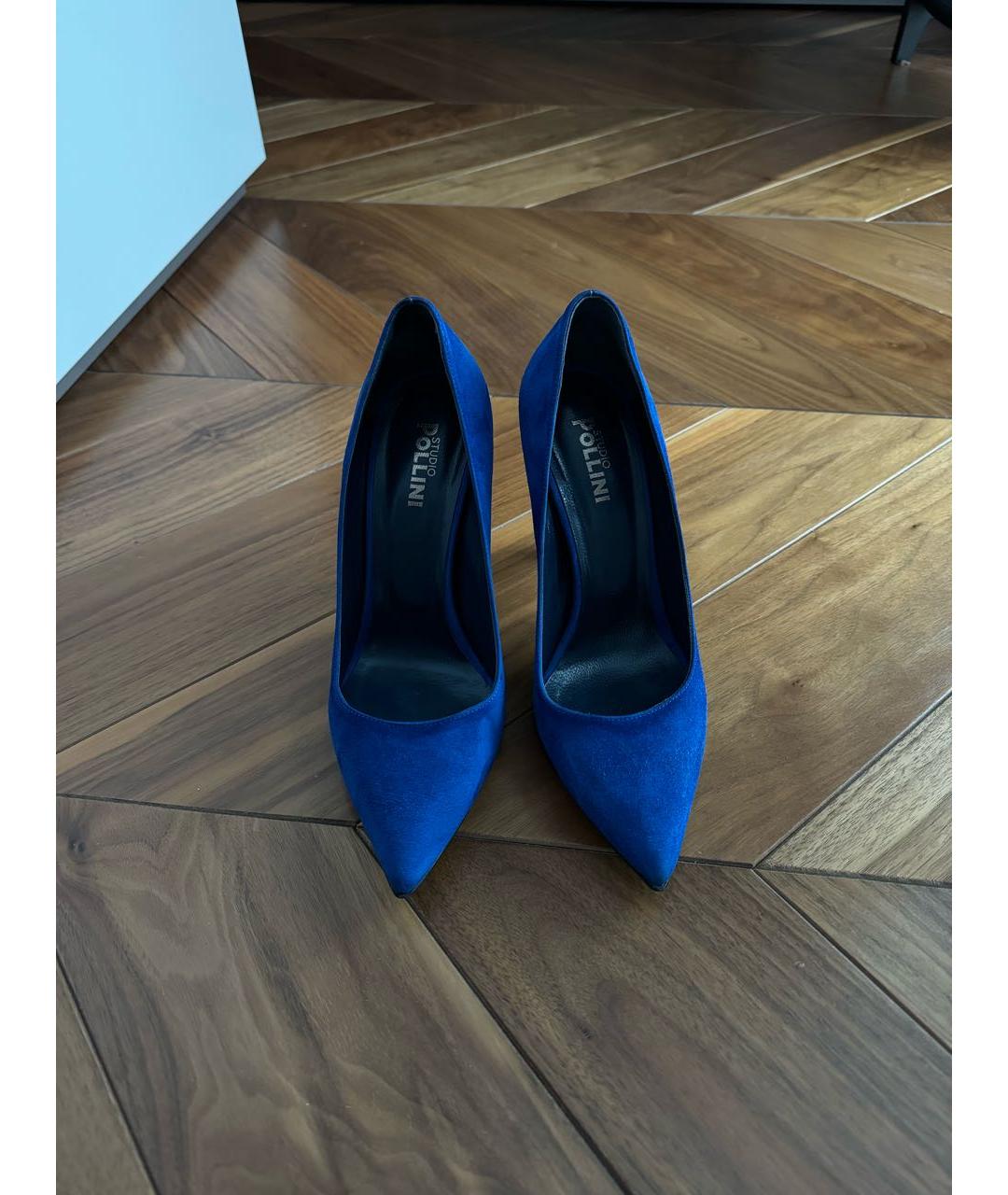 POLLINI Синие замшевые туфли, фото 2