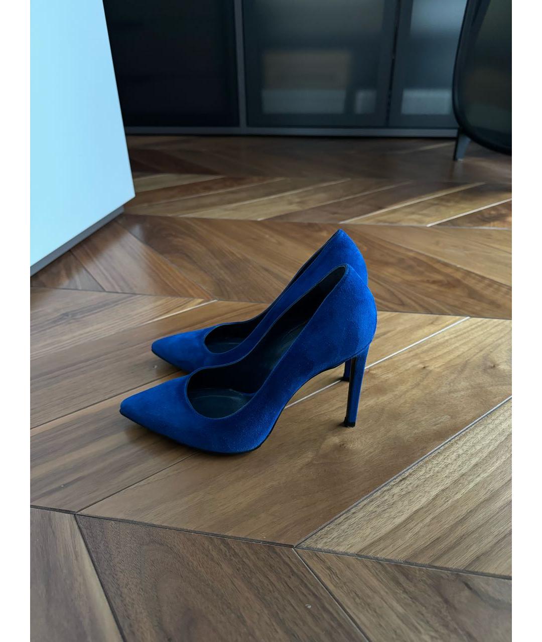 POLLINI Синие замшевые туфли, фото 8