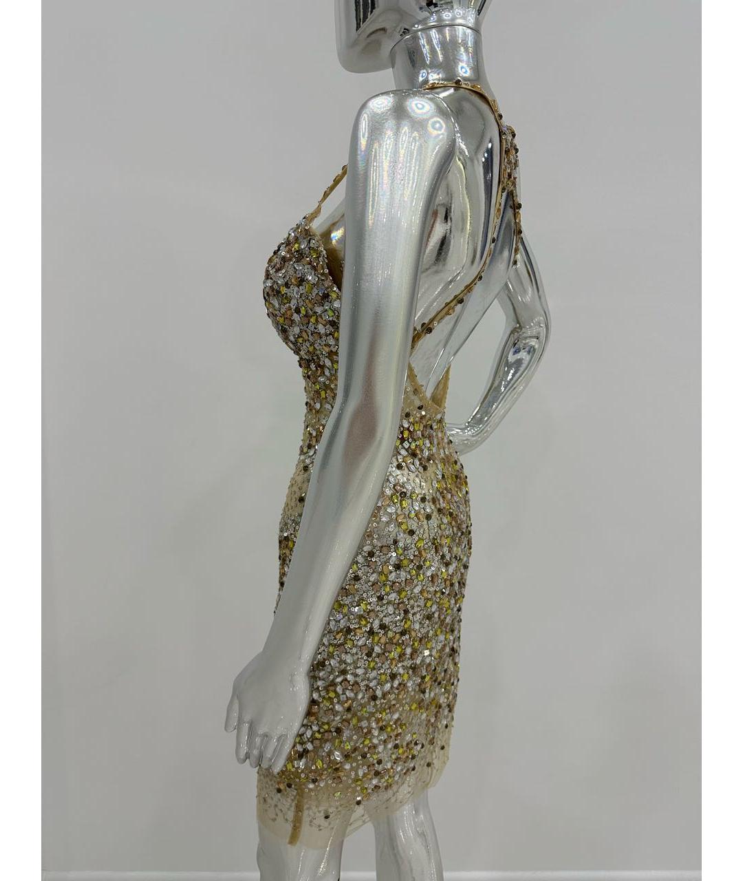 JOVANI Золотое коктейльное платье, фото 3