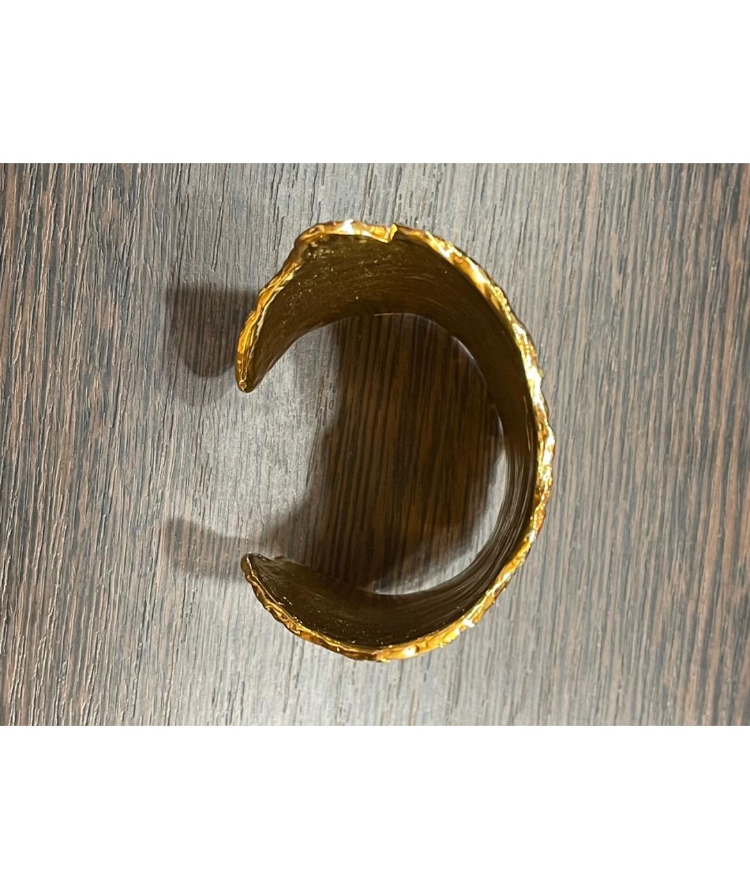 OSCAR DE LA RENTA Золотой металлический браслет, фото 7