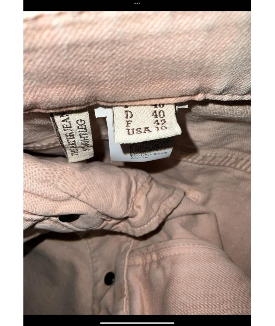 BRUNELLO CUCINELLI Розовые хлопко-эластановые джинсы слим, фото 6