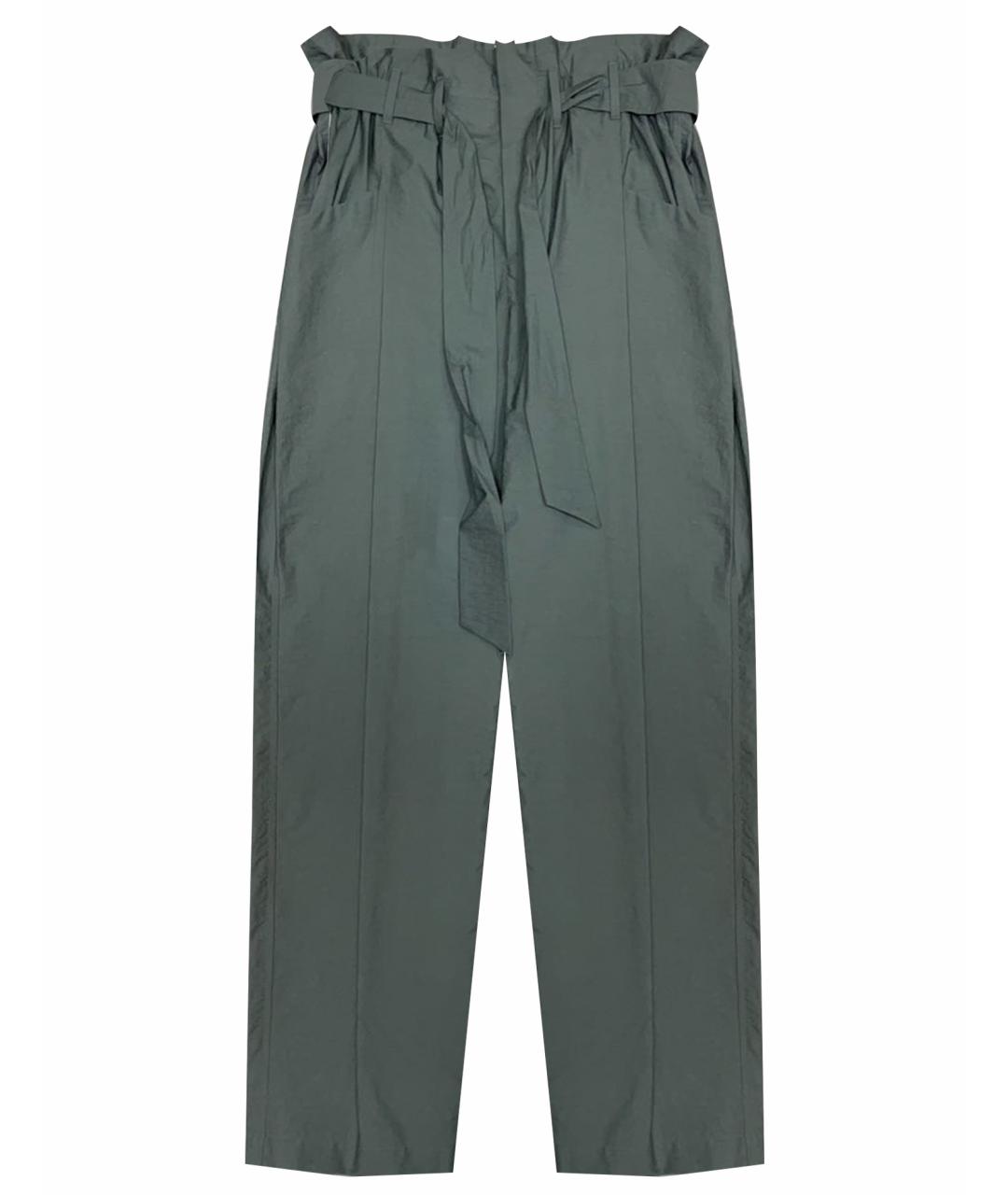 BRUNELLO CUCINELLI Зеленые хлопковые брюки широкие, фото 1