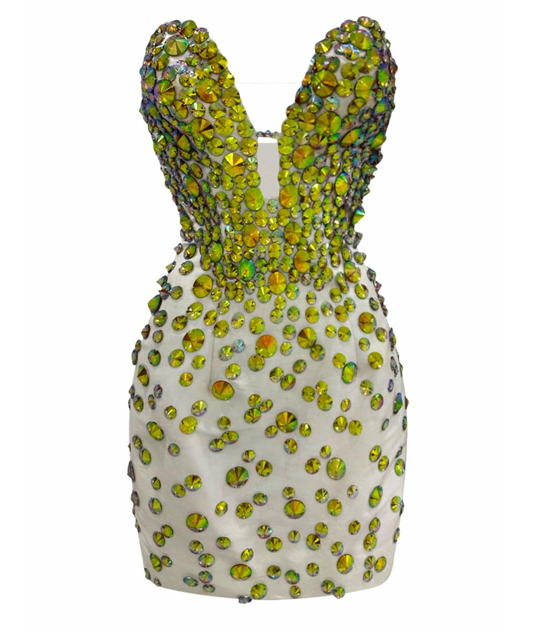 JOVANI Желтое коктейльное платье, фото 1