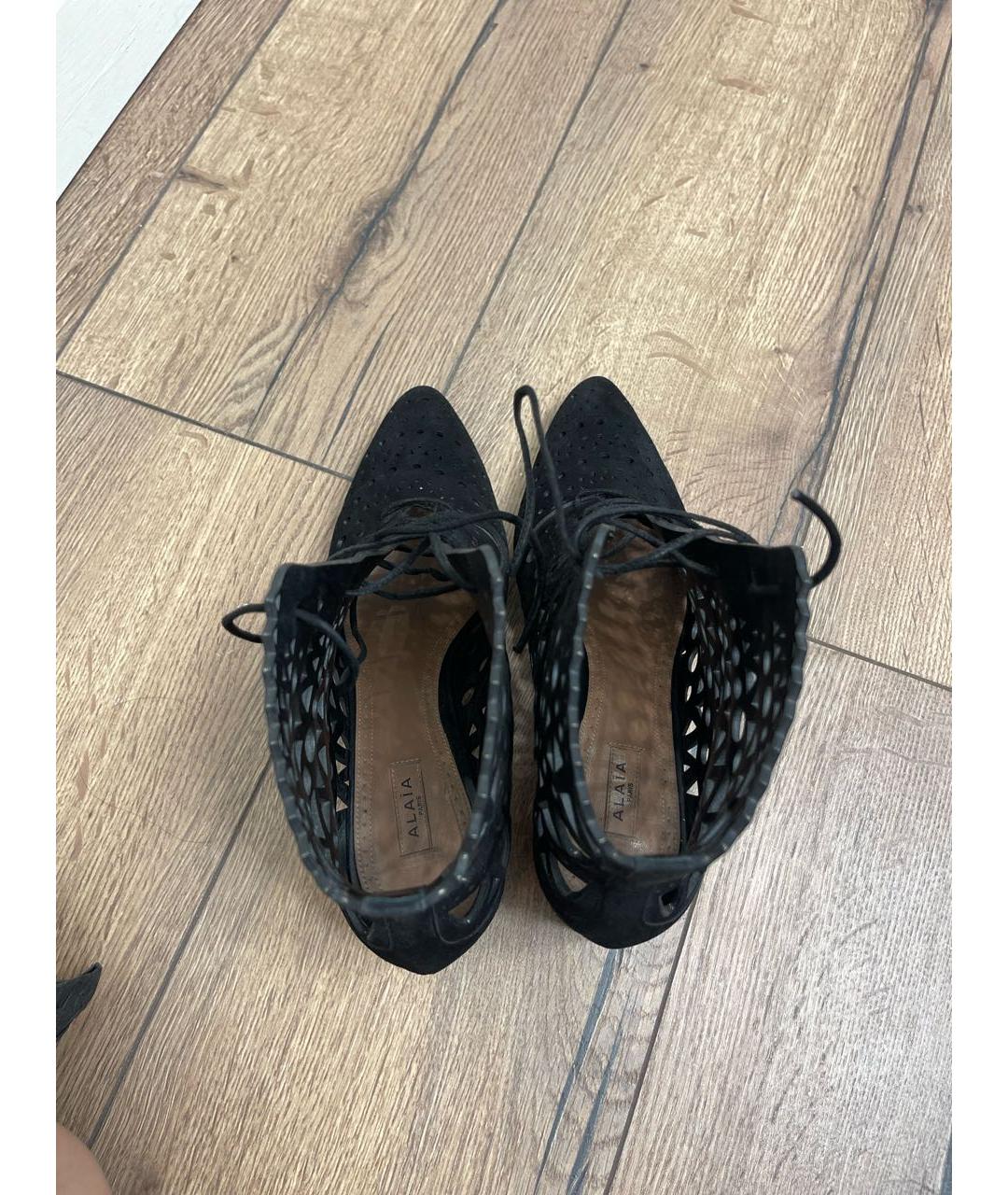 ALAIA Черные кожаные туфли, фото 3