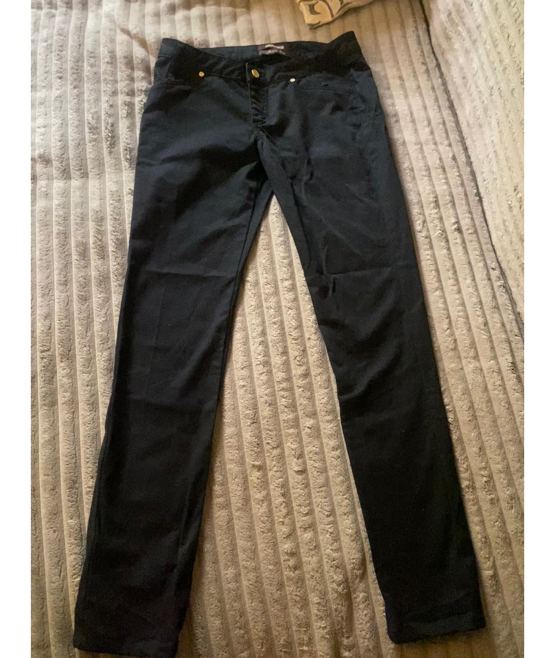 ROBERTO CAVALLI Черные хлопковые прямые джинсы, фото 5