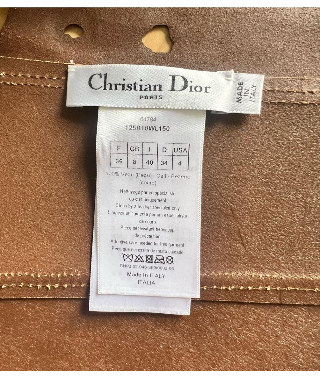 CHRISTIAN DIOR PRE-OWNED Коричневый кожаный корсет, фото 7