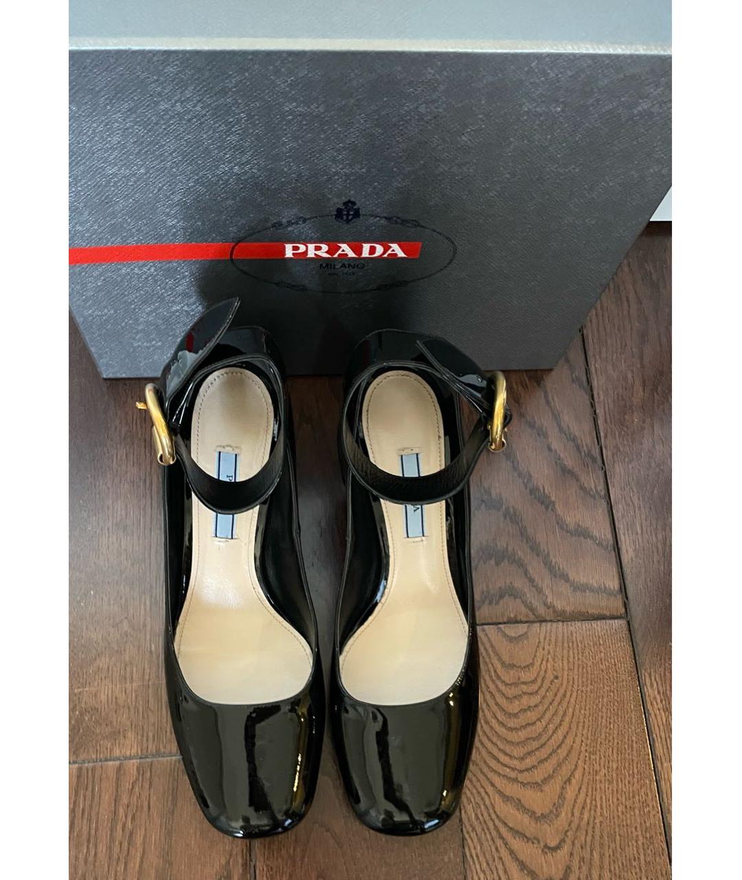 PRADA Черные туфли из лакированной кожи, фото 2