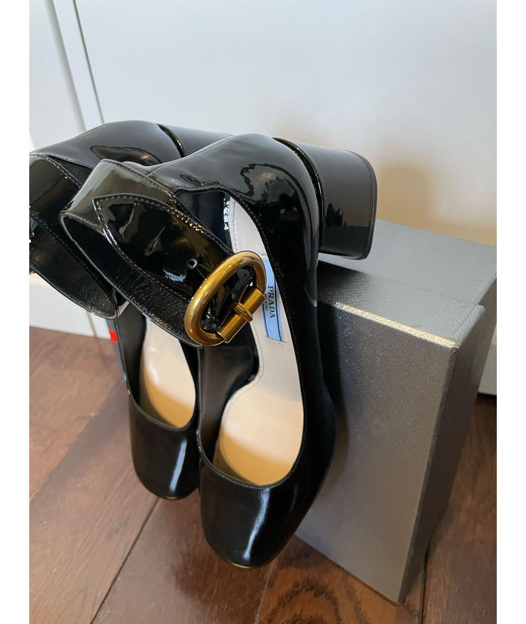 PRADA Черные туфли из лакированной кожи, фото 4