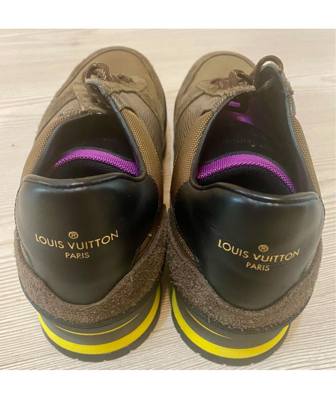 LOUIS VUITTON PRE-OWNED Хаки низкие кроссовки / кеды, фото 4