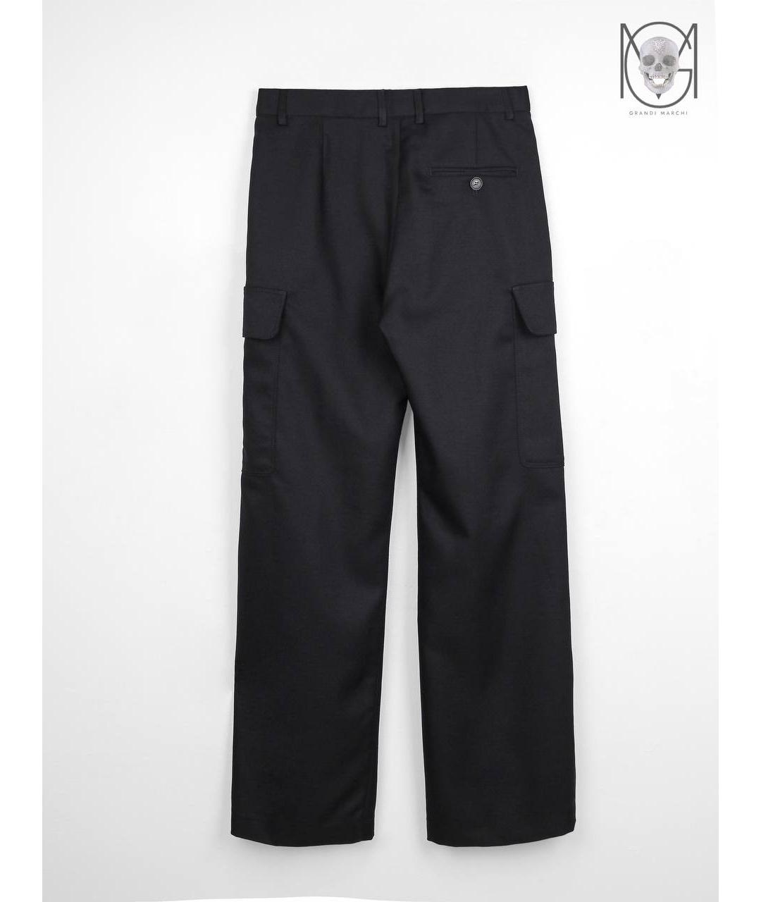 STELLA MCCARTNEY Темно-синие полиэстеровые прямые брюки, фото 2