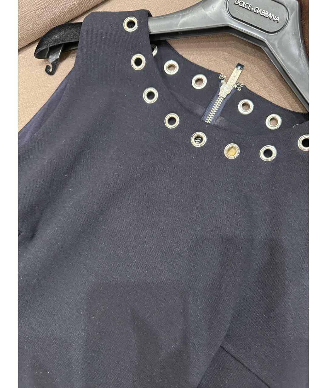 MICHAEL MICHAEL KORS Темно-синее полиэстеровое повседневное платье, фото 3