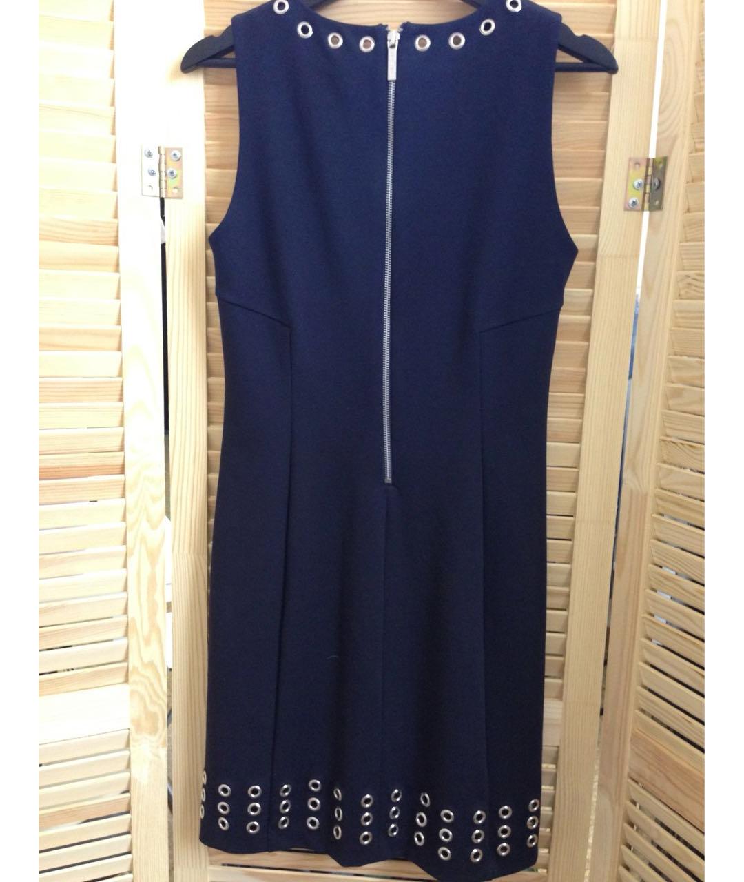 MICHAEL MICHAEL KORS Темно-синее полиэстеровое повседневное платье, фото 2