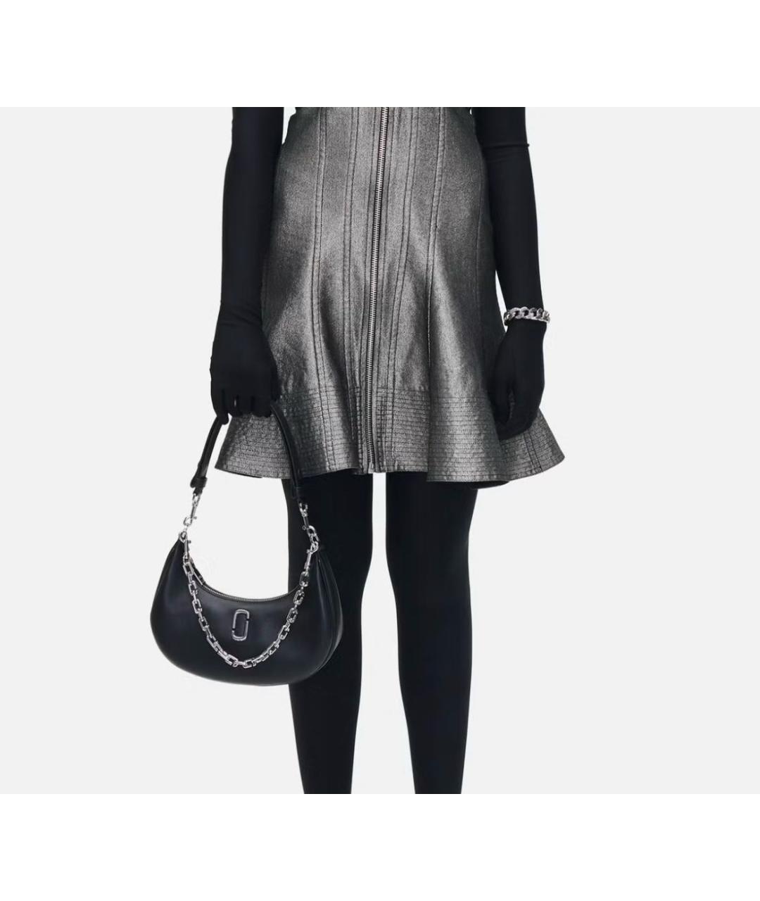 MARC JACOBS Черная кожаная сумка через плечо, фото 4