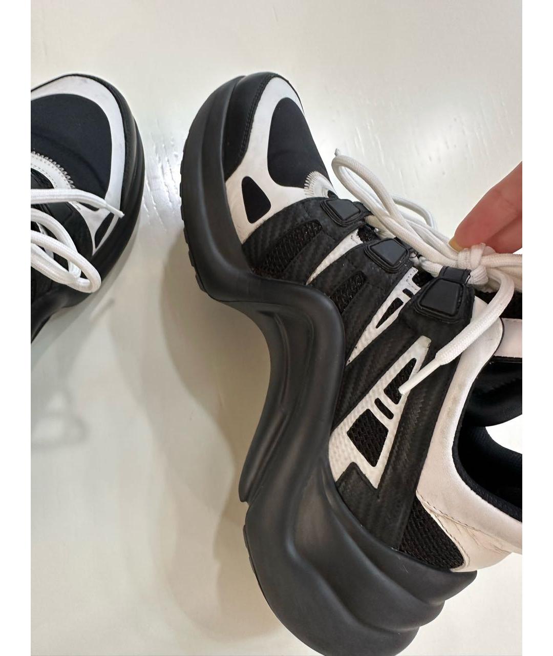 LOUIS VUITTON PRE-OWNED Черные неопреновые кроссовки, фото 8