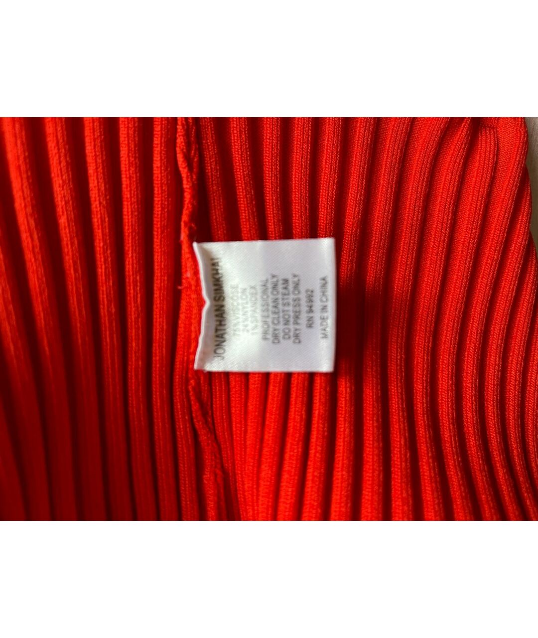 JONATHAN SIMKHAI Красное вискозное повседневное платье, фото 6
