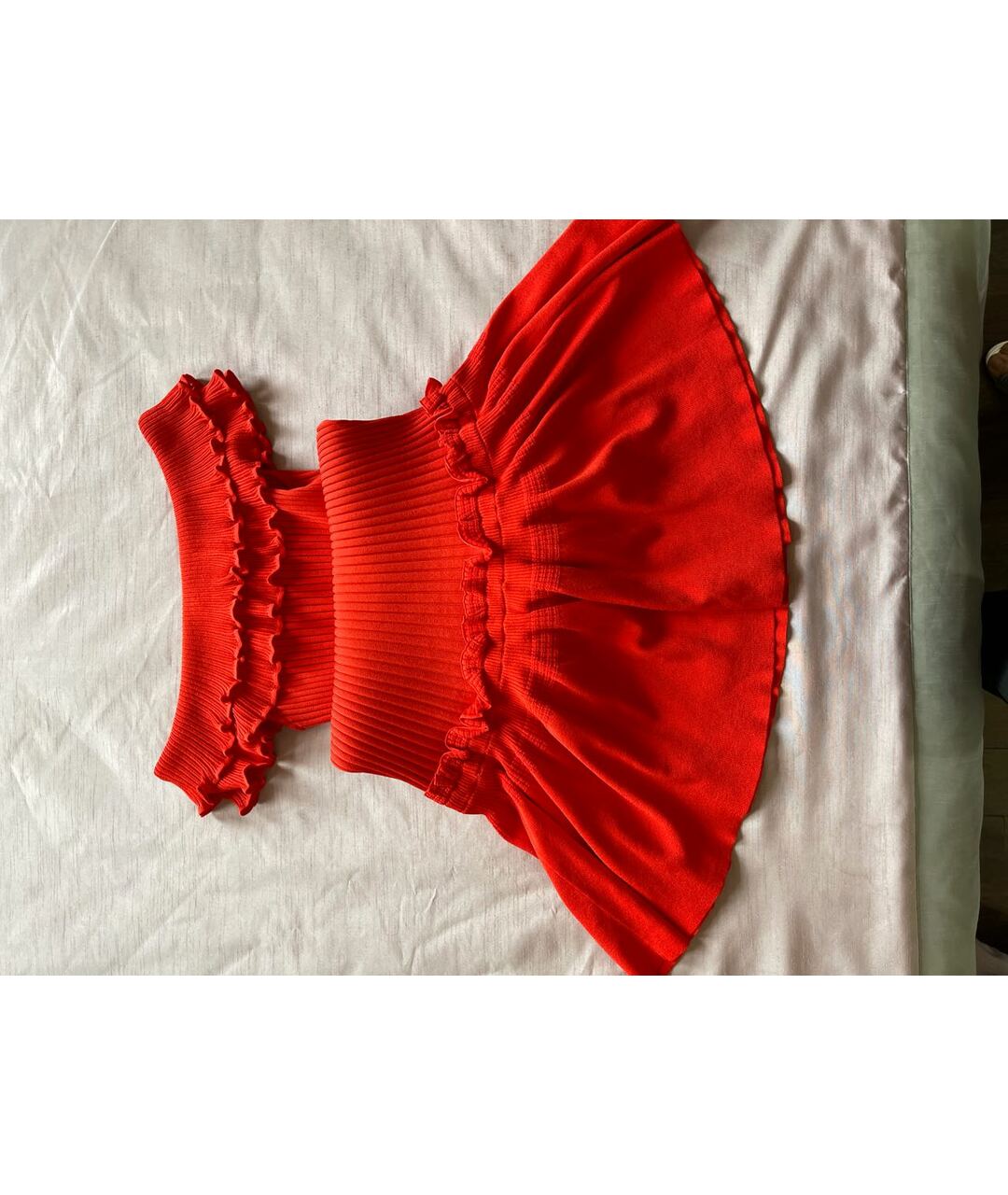 JONATHAN SIMKHAI Красное вискозное повседневное платье, фото 4
