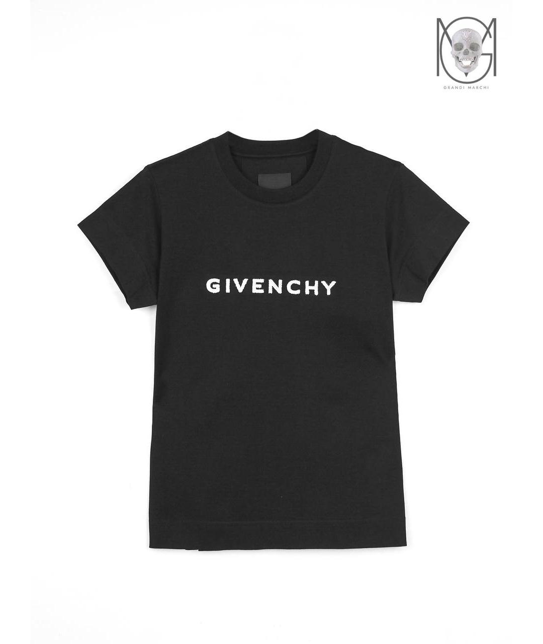 GIVENCHY Черная хлопковая футболка, фото 9
