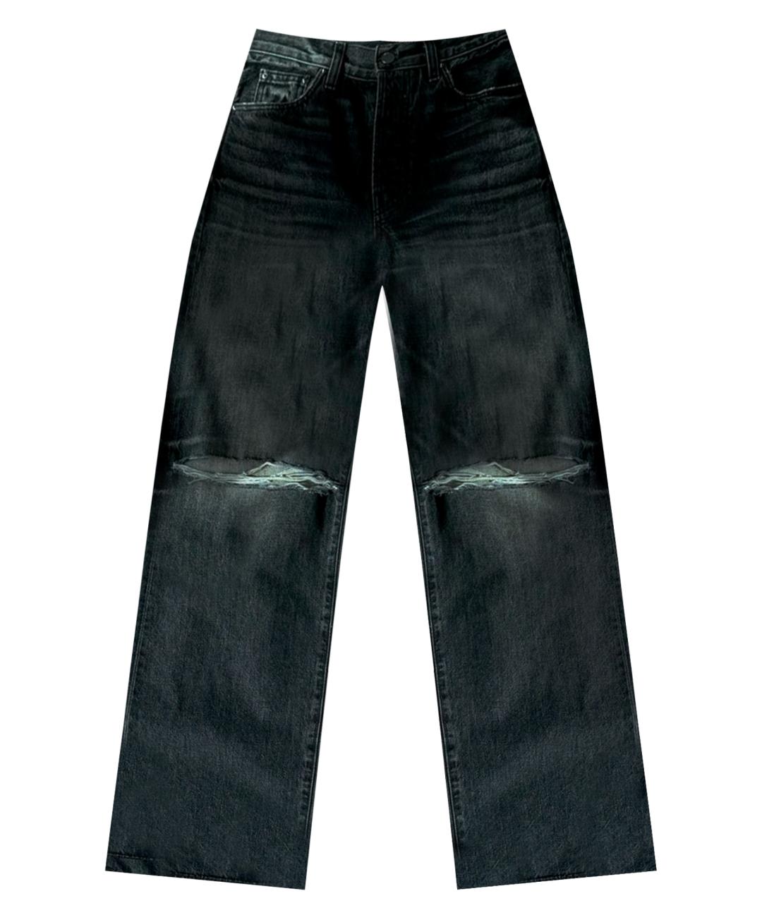 AMIRI Серые хлопковые прямые джинсы, фото 1